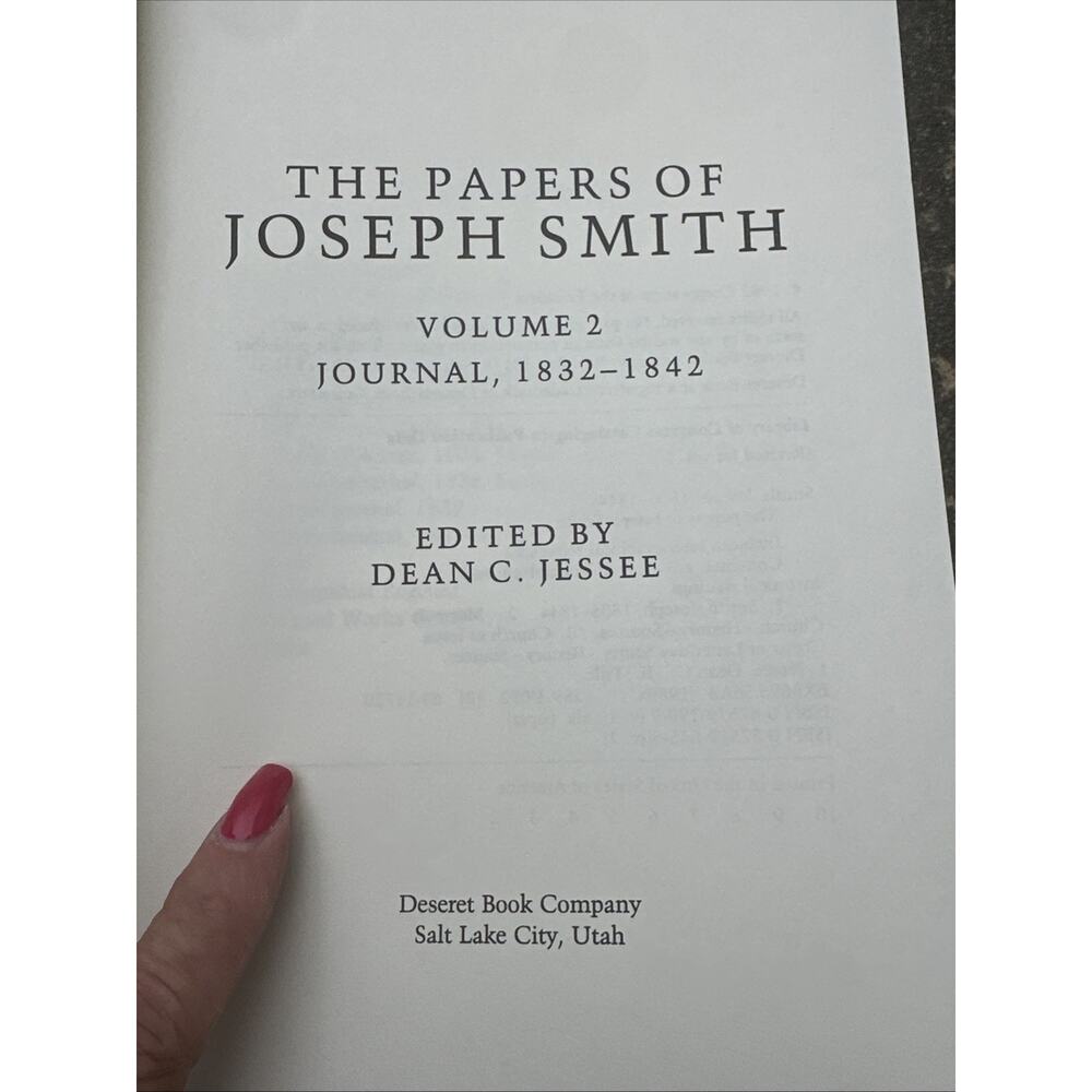 The Papers of Joseph Smith – 2 Volume Hardcover Set – Dean C. Jessee - Picture 6 of 7